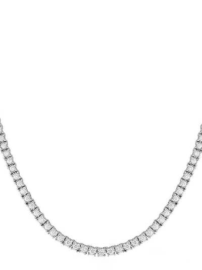 Shop Dana Rebecca Designs 14kt White Gold Diamond Ava Bea Tennis Necklace In Silver
