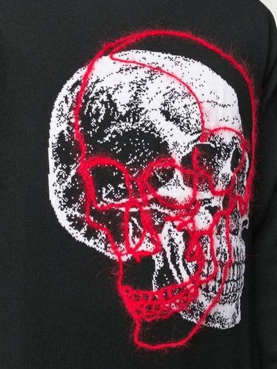 Shop Alexander Mcqueen Skull Motif Knitted Jumper In Black