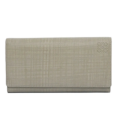 Loewe Continental Leather Wallet In Stone
