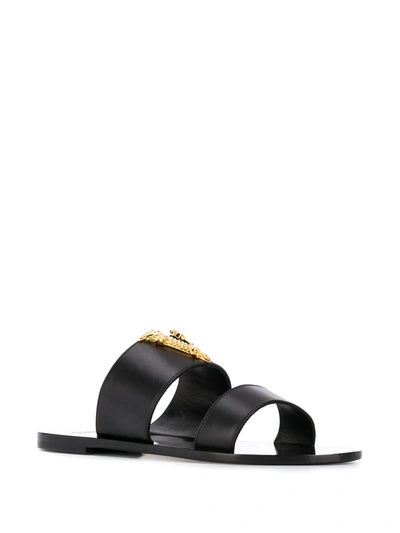 Shop Versace Virtus Sandals In Black