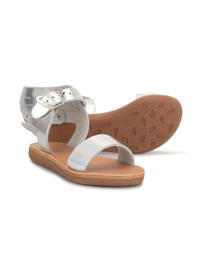 Shop Ancient Greek Sandals Little Ikaria Sandals In Silver