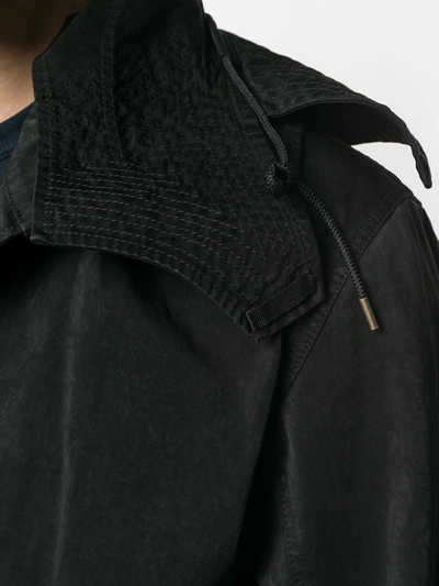 Ten C Hooded Parka In Black