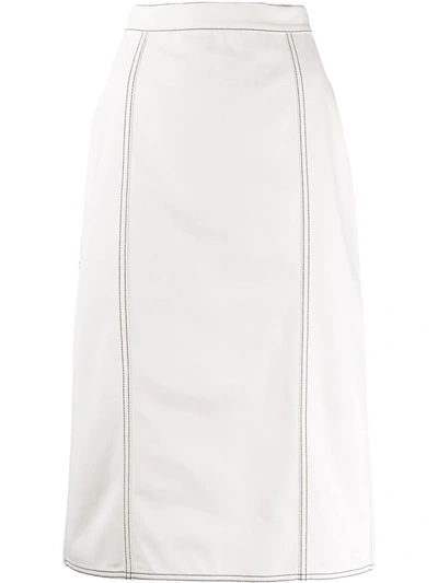 Shop Alexander Mcqueen Pleated Skirt In White