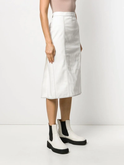 Shop Alexander Mcqueen Pleated Skirt In White