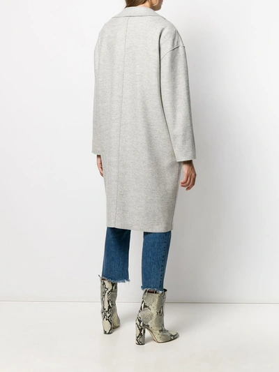 Harris Wharf London Double-breasted Fitted Coat In Grey
