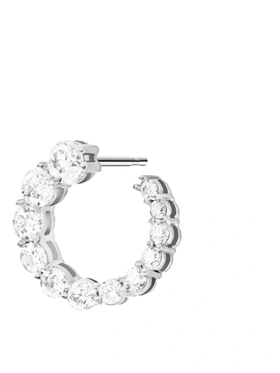 Melissa Kaye 18kt White Gold Aria Diamond Earrings In Silver