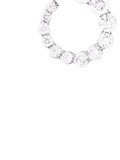 Shop Melissa Kaye 18kt White Gold Aria Diamond Earrings In Silver