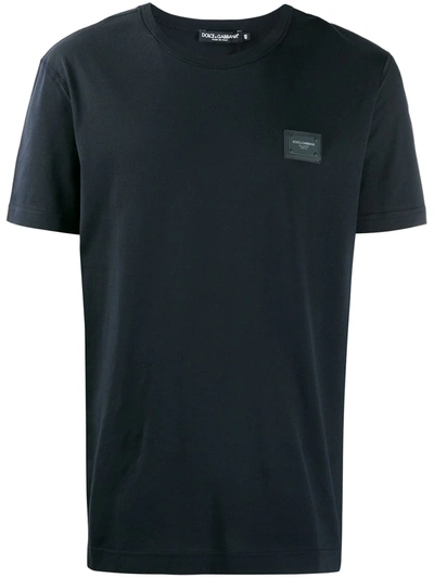 Dolce & Gabbana Men's Cotton Crew-neck T-shirt In Black