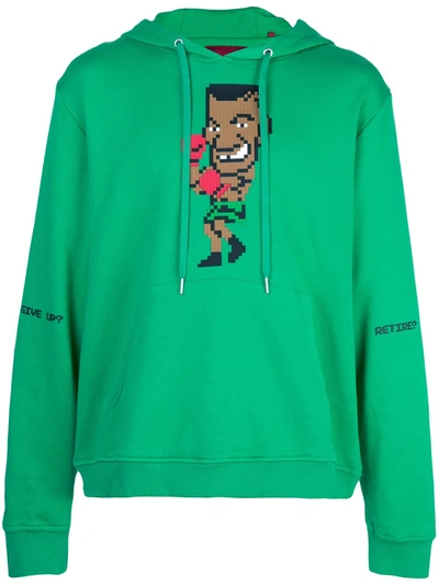 Shop Mostly Heard Rarely Seen 8-bit Knock Out Hoodie In Green