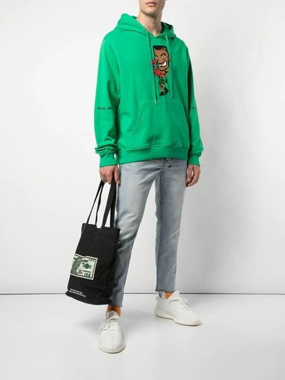 Shop Mostly Heard Rarely Seen 8-bit Knock Out Hoodie In Green