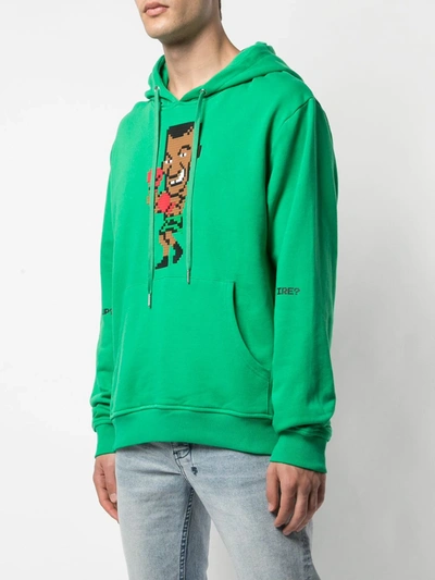 Shop Mostly Heard Rarely Seen 8-bit Knock Out Hoodie In Green