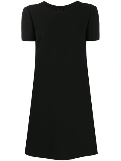 Shop Valentino Short-sleeved Mini Dress In Black