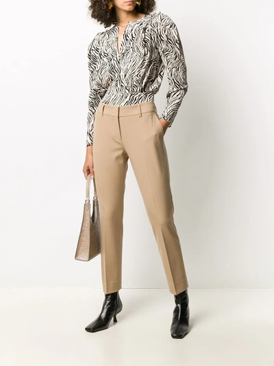 Shop Piazza Sempione High-waisted Trousers In Neutrals