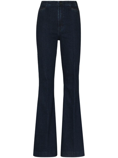 Shop J Brand High-waist Flared Jeans In Blue