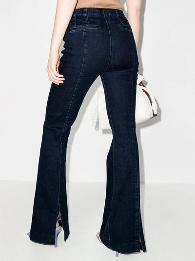 Shop J Brand High-waist Flared Jeans In Blue