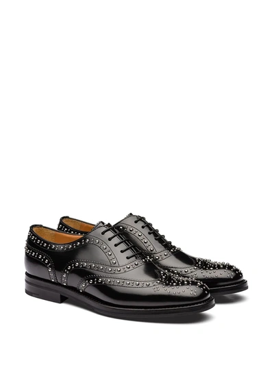 Shop Church's Burwood Polished Studded Brogues In Black