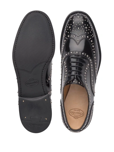 Shop Church's Burwood Polished Studded Brogues In Black