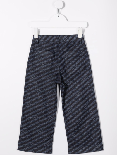 Shop Givenchy Striped Straight-leg Jeans In Blue