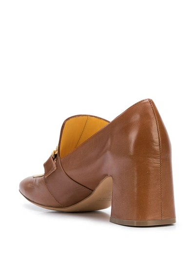 Shop Madison.maison Perla Block Heel Loafers In Brown