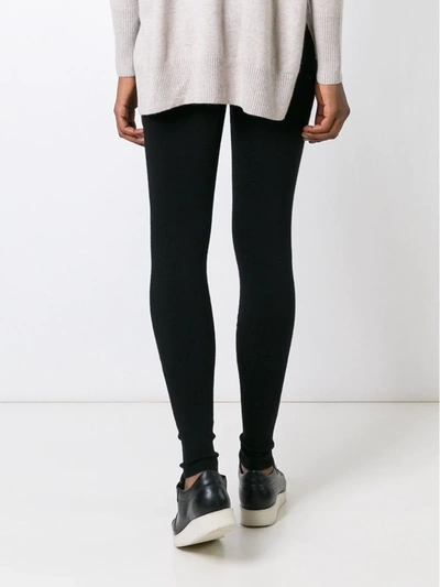 N•peal Mélange Cashmere And Silk-blend Leggings In Black