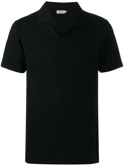 Shop Filippa K Short-sleeve Fitted Polo Shirt In Black