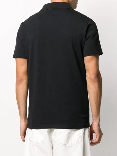 Shop Filippa K Short-sleeve Fitted Polo Shirt In Black