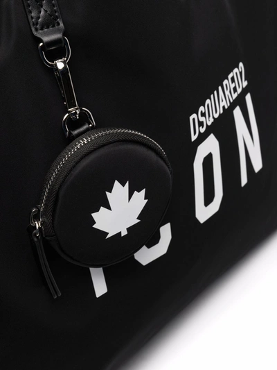 Dsquared2 Icon Logo-print Tote Bag In Black
