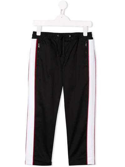 Shop Dolce & Gabbana Side Stripe Track Pants In Black