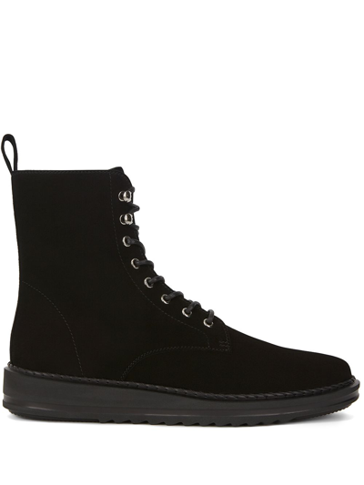Shop Giuseppe Zanotti Bassline Suede Ankle Boots In Black
