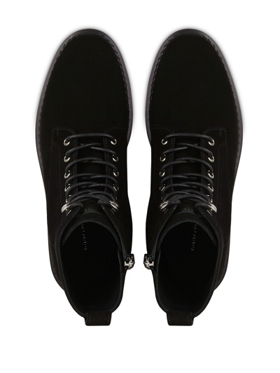 Giuseppe Zanotti Bassline Suede Cargo Boots In Black
