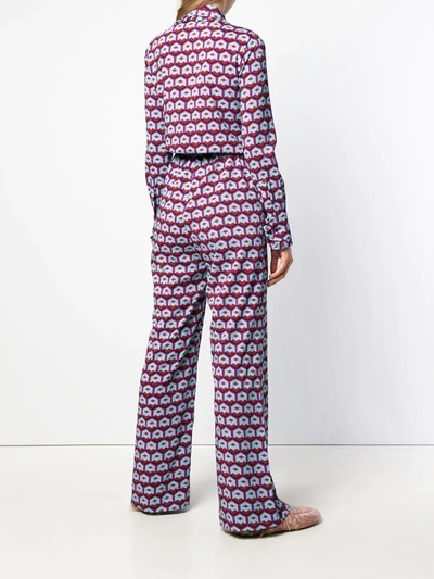 Shop La Doublej Geometric Print Jumpsuit In Pink