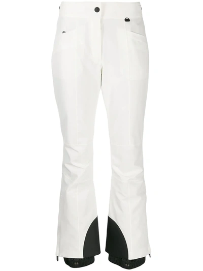 Shop Moncler Colour Contrast Trousers In White