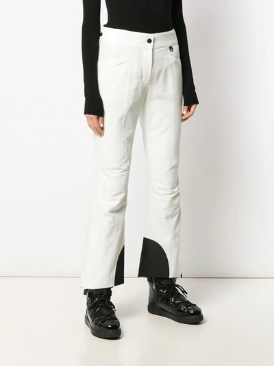 Shop Moncler Colour Contrast Trousers In White