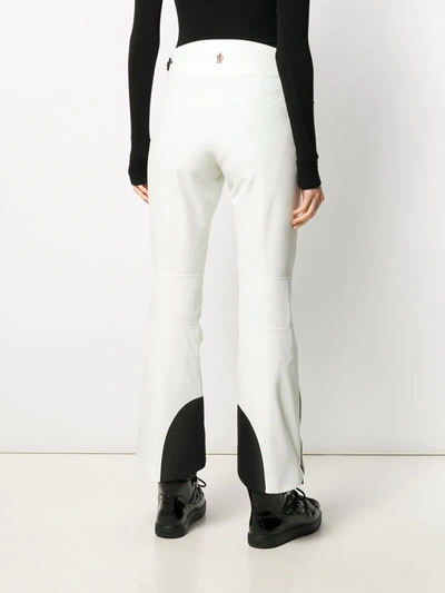 Shop Moncler Colour Contrast Trousers In White