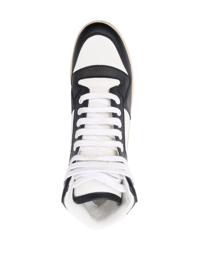 Shop Saint Laurent Sl/24 Logo High-top Sneakers In White
