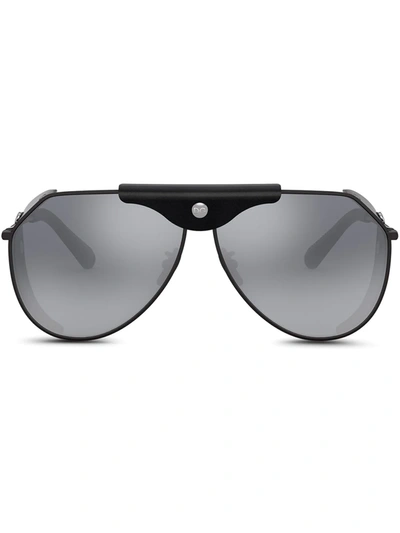 Shop Dolce & Gabbana Panama Pilot-frame Sunglasses In Black