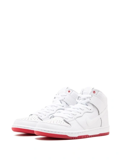 Shop Nike Sb Zoom Dunk High Pro "kevin Bradley" Sneakers In White