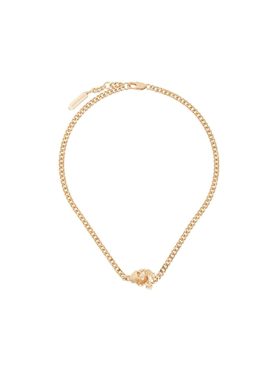 Shop Coup De Coeur Rock Curb Chain Necklace In Gold