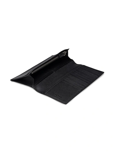 Shop Prada Vertical Bi-fold Wallet In Black