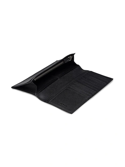Prada Vertical Bi-fold Wallet In Black