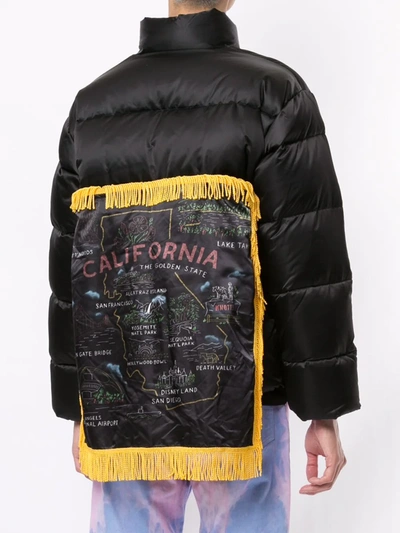 Doublet Fringed Puffer Coat In Black