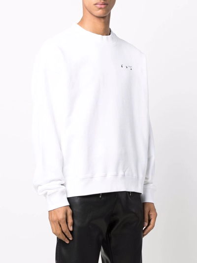 Shop Off-white Logo-print Skate Sweatshirt In White
