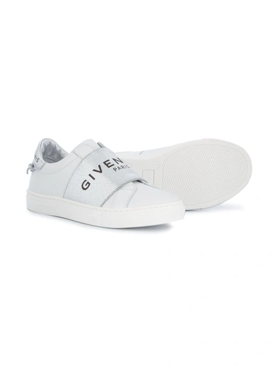 Shop Givenchy Elastic Logo Knot Sneakers In White