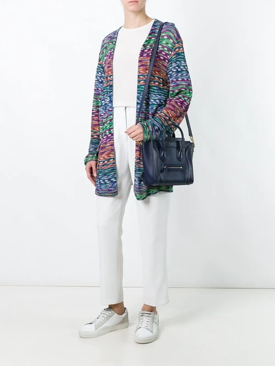 Pre-owned Missoni 2000 Open Front Knitted Cardigan In Multicolour