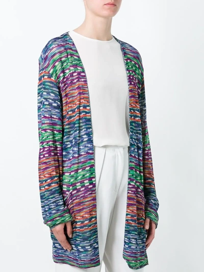 Pre-owned Missoni 2000 Open Front Knitted Cardigan In Multicolour
