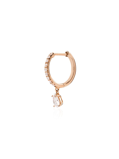 Shop Anita Ko 18kt Rose Gold Diamond Hoop Earring