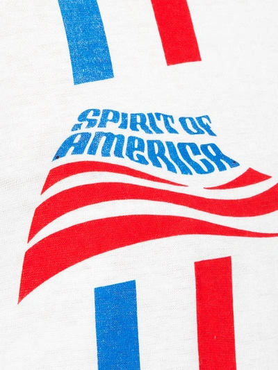 Pre-owned Fake Alpha Vintage 1960s Spirit Of America Print T-shirt In White