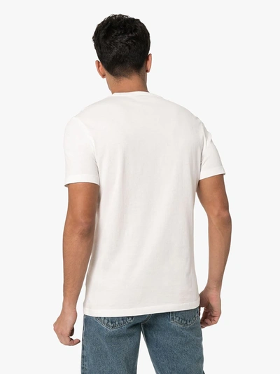 Shop Versace Logo Perfume Print T-shirt In White