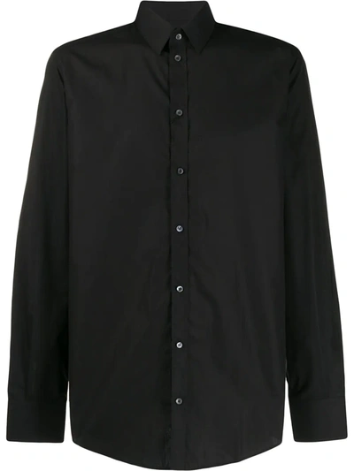 Shop Dolce & Gabbana Classic Plain Shirt In Black