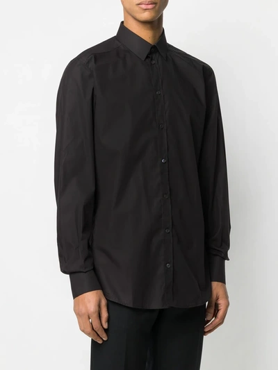 Shop Dolce & Gabbana Classic Plain Shirt In Black